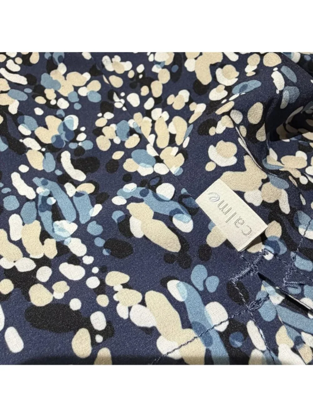 Johnny Was Calme Elements Travel Shorts Large Blue Multicolor Activewear NEW